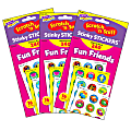 Trend Stinky Stickers, 1", Fun Friends, 240 Stickers Per Pack, Set Of 3 Packs
