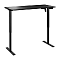 Bush Furniture Energize 56"W Electric Height Adjustable Standing Desk, Basic Black/Black, Standard Delivery