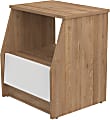 Inval Open Cubby Nightstand, 19-3/4”H x 17-3/4”W x 14-3/4”D, Amaretto Oak/White 1 thumbnail image