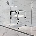 Flash Furniture Hercules Adjustable Bath And Shower Chair With Quick-Release Back And Arms, 34-3/4"H x 20-3/4"W x 19-3/4"D, White 1 thumbnail image
