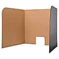 Flipside Computer Lab Privacy Screen - 70" Width x 23" Height70" Length - Corrugated - Black, Brown - 24 / Pack 1 thumbnail image
