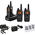 Midland LXT633VP3 Two-Way Radio Three Pack - 22 Radio Channels - Upto 158400 ft - 121 Total Privacy Codes - Silent Operation, Hands-free - AAA - Nickel Metal Hydride (NiMH) - Black - 3 Each