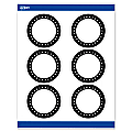 Avery® Print-To-The-Edge Labels With Sure Feed® Technology, S00-DKP-PRWMP10, Round, 3", Matte White, Preprinted Black & White Polka Dots Design, Pack Of 60 1 thumbnail image