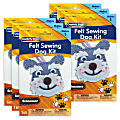 Creativity Street Felt Sewing Animal Kits, 4-1/4” x 6-1/2” x 1”, Schnauzer, Set Of 6 Kits