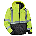 Ergodyne GloWear 8377 Type-R Class 3 Quilted Bomber Jacket, 4X, Lime 1 thumbnail image