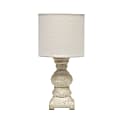 Lalia Home Organix Rustic Resin Base Mini Table Lamp, 12-1/2"H, Beige