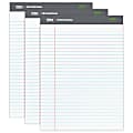 Office Depot® Brand Professional Writing Pads, 8-1/2" x 11-3/4", Legal/Wide Ruled, 50 Sheets, 100% Recycled, White, Pack Of 3 1 thumbnail image