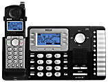 RCA 2-Line DECT 6.0 Cordless Expandable Phone, 25212, Black/Silver 1 thumbnail image