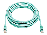 Eaton Tripp Lite Series Cat6a 10G Snagless UTP Ethernet Cable (RJ45 M/M), Aqua, 25 ft. (7.62 m) - Patch cable - RJ-45 (M) to RJ-45 (M) - 25 ft - UTP - CAT 6a - snagless, stranded - aqua blue