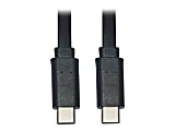 Tripp Lite USB-C to USB-C Cable, M/M, Black, 3 ft. (0.9 m) - First End: 1 x Type C Male USB - Second End: 1 x Type C Male USB - 480 Mbit/s - Nickel Plated Connector - Gold Plated Contact - Black