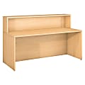 Bush Business Furniture 300 Series Reception Desk, 72"W, Natural Maple, Standard Delivery