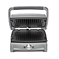 Cuisinart Compact Griddler, 7-1/8”H x 10-5/8”W x 10”D, Chrome