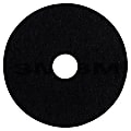 3M™ 7200 Stripping Floor Pads, 13" Diameter, Black, Box Of 5 Pads