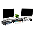 Mind Reader Dual Monitor Stand, 4-3/4”H x 9-1/4”W x 51-1/4”D, Black 1 thumbnail image