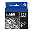 Epson® 252 DuraBrite® Ultra Black Ink Cartridges, Pack Of 2, T252120-D2
