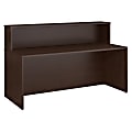 Bush Business Furniture 300 Series Reception Desk, 72"W, Mocha Cherry, Premium Installation