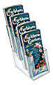 Azar Displays 4-Tier 4-Pocket Plastic Trifold Brochure Holder, 10"H x 4-1/4"W x 6"D, Clear, Pack Of 2 1 thumbnail image