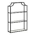 Kate and Laurel Ciel Tiered Wall Shelves, 30”H x 20-1/4”W x 6”D, Black, Set Of 3 Shelves