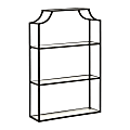 Kate and Laurel Ciel Tiered Wall Shelves, 30”H x 20-1/4”W x 6”D, Black 1 thumbnail image