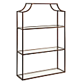Kate and Laurel Ciel Tiered Wall Shelves, 30”H x 20-1/4”W x 6”D, Bronze