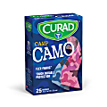 CURAD® Camo Fabric Adhesive Bandages, 3/4" x 3", Camo Blue/Camo Pink, Case Of 24