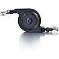 C2G 6ft Cat5e Retractable Network Patch Cable - 6 ft Category 5e Network Cable for Network Device, Notebook, Tablet PC - First End: 1 x RJ-45 Network - Male - Second End: 1 x RJ-45 Network - Male - Patch Cable - Black 1 thumbnail image