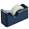 JAM Paper® Plastic Tape Dispenser, 4-1/2"H x 2-1/2"W x 1-3/4"D, Navy Blue