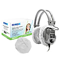HamiltonBuhl HygenX Sanitary Ear Cushion Covers, For On-Ear Headphones & Headsets, 3-3/4" White, 50 Pairs