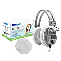 HamiltonBuhl HygenX Sanitary Ear Cushion Covers, For On-Ear Headphones & Headsets, 3-3/4" White, 50 Pairs 1 thumbnail image