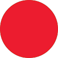 Removable Round Color Inventory Labels, DL611G, 1" Diameter, Fluorescent Red, Pack Of 500