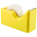 JAM Paper® Plastic Tape Dispenser, 4-1/2"H x 2-1/2"W x 1-3/4"D, Yellow