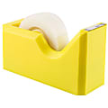 JAM Paper® Plastic Tape Dispenser, 4-1/2"H x 2-1/2"W x 1-3/4"D, Yellow 1 thumbnail image