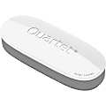 Quartet® Dry-Erase Board Eraser, 2" x 5", White/Silver 1 thumbnail image