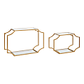 Kate and Laurel Ciel Modern Glam Metal Wall Shelf Set, Gold, Set Of 2 Shelves, 220466 1 thumbnail image