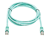 Eaton Tripp Lite Series Cat6a 10G Snagless UTP Ethernet Cable (RJ45 M/M), Aqua, 7 ft. (2.13 m) - Patch cable - RJ-45 (M) to RJ-45 (M) - 7 ft - UTP - CAT 6a - snagless, stranded - aqua blue