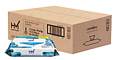 Highmark® Disinfecting Wipes, Fresh Scent, 7" x 8", 80 Wipes Per Flat Pack, 100% Recycled, White, Case Of 6 Packs 1 thumbnail image