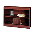 Safco® Square-Edge Veneer Bookcase, 3 Shelves, 36"H x 36"W x 12"D, Mahogany