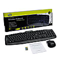 Gear Head™ Multimedia Wireless Keyboard & Mouse, Straight Full Size Keyboard, Black, Ambidextrous Optical Mouse, KB5165W 1 thumbnail image