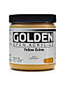 Golden OPEN Acrylic Paint, 8 Oz Jar, Yellow Ochre