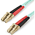 StarTech.com Aqua OM4 Duplex Multimode Fiber - 16 ft / 5m - 100 Gb - 50/125 - OM4 Fiber - LC to LC Fiber Patch Cable - 16.40 ft Fiber Optic Network Cable for Network Device, Transceiver - 100 Gbit/s - 50/125 µm - Aqua