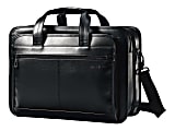 Samsonite Leather Expandable Business Case - Notebook carrying case - 15.6" - black