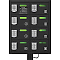 ChargeTech 8-bay Cell Phone Charging Locker - Pin Number Lock - Wall, In-Floor - for Wallet, Key, Camera, Cell Phone - Overall Size 24" x 19" - Black 1 thumbnail image
