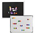 Crestline Products Magnetic Dry-Erase Whiteboard And Flannel Board, 18" x 24", Silver Aluminum Frame 1 thumbnail image