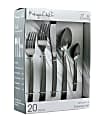 MegaChef Baily 20-Piece Flatware Set, Black