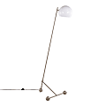 LumiSource Eileen Floor Lamp, 67"H, White Shade/Brushed Nickel Base