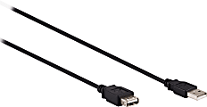Ativa® USB 2.0 Extension Cable, 6’, Black, 26858