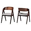 Baxton Studio Danton Dining Chairs, Gray/Walnut Brown, Set Of 2 Chairs 1 thumbnail image