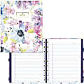 Blueline MiracleBind Passion Collection Notebook - Floral - Twin Wirebound - 7 1/4" x 9 1/4" - 50 Sheets - Floral - Hard Cover, Printed, Storage Pocket, Micro Perforated - Recycled - 1 Each
