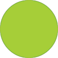 Removable Round Color Inventory Labels, DL613J, 2" Diameter, Fluorescent Green, Pack Of 500