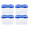 Iris Ultimate Weatherpro Storage Boxes, 19-3/4”L x 16-3/16”W x 14-1/4”H, 46.6 Qt, Clear, Set Of 4 Boxes 1 thumbnail image